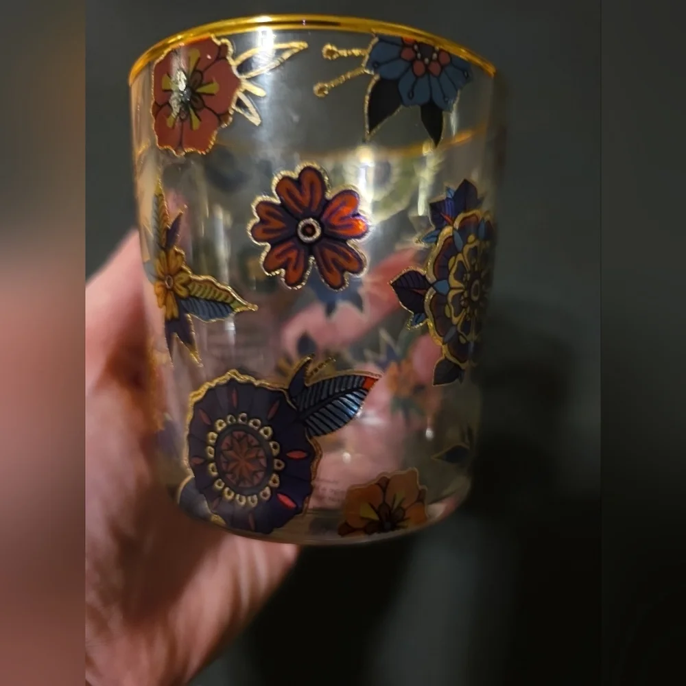 Colorful Sugar Skull Glass